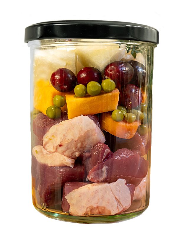 Fidelis - gekochtes Frische-Menü - im Glas 6 x 400g Ente mit Süßkartoffel, Cranberries und Birne