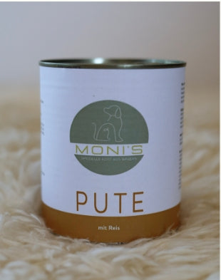 Moni's Premium Hundefutter Pute 800g | Nassfutter Getreidefrei