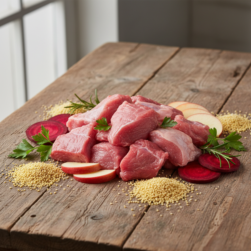 Premium Gourmetwurst Zutaten Pute Hirse Apfel Rote Beete