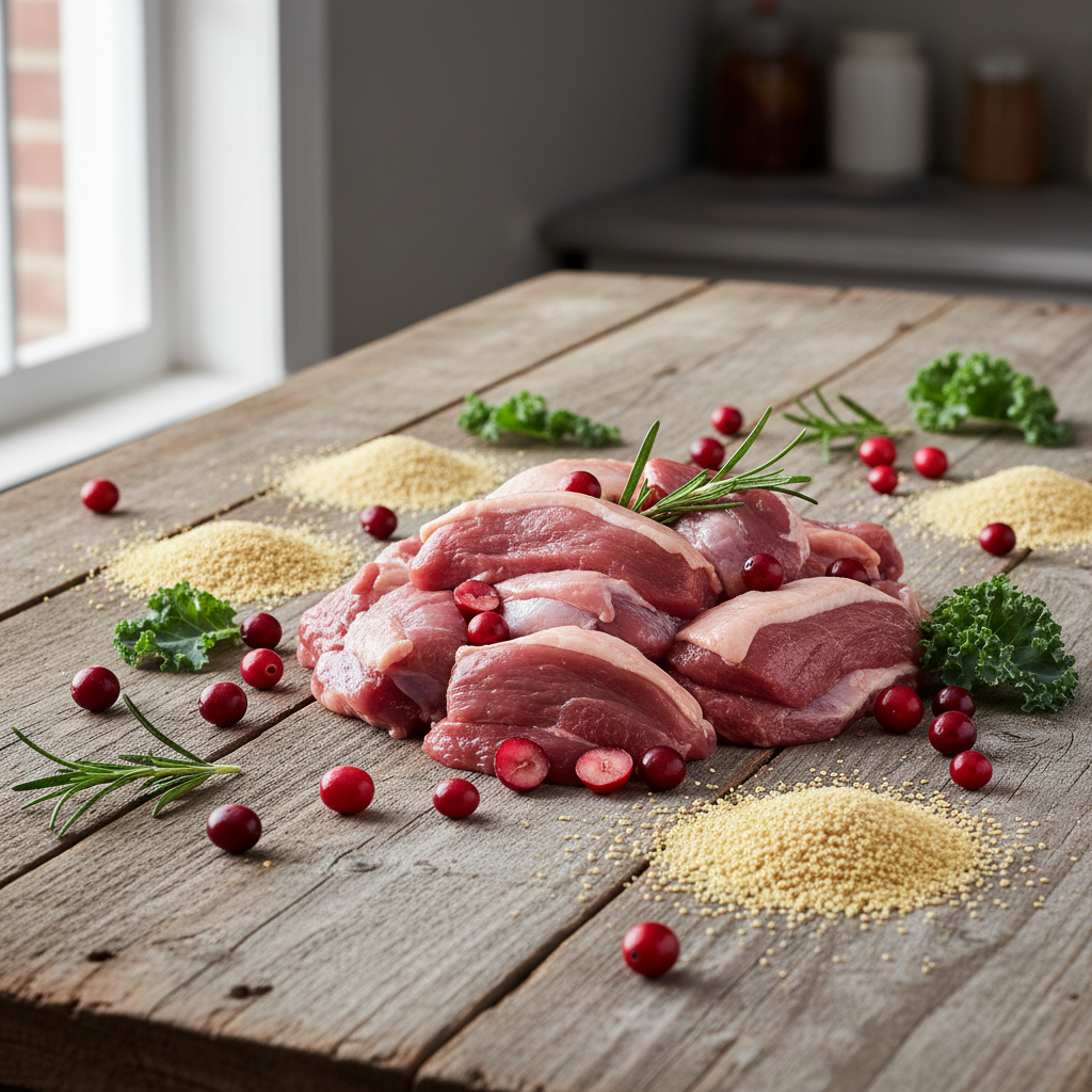 Premium Gourmetwurst Zutaten Ente Preiselbeeren Amaranth