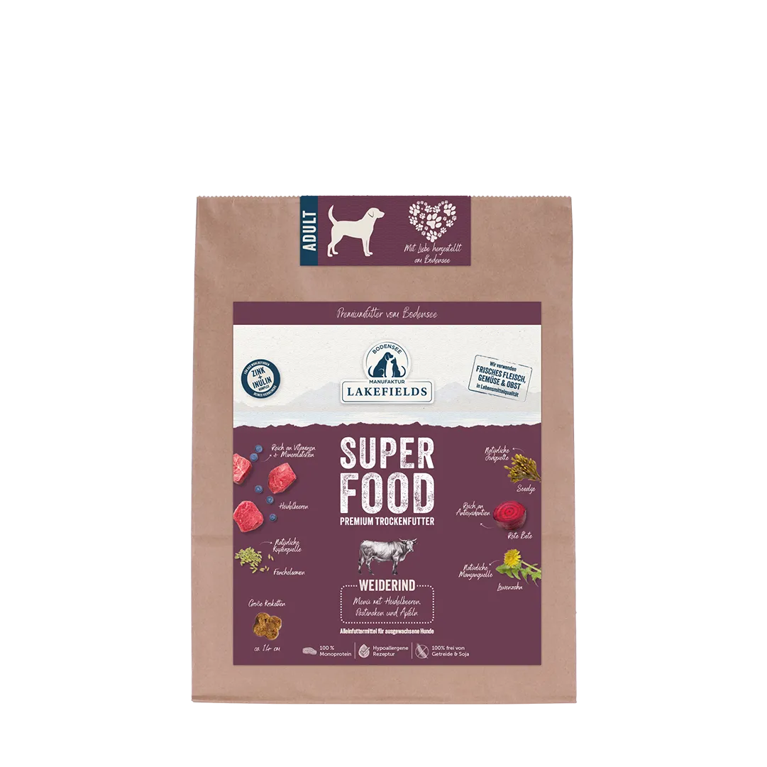 Lakefields Trockenfutter SUPERFOOD Rind